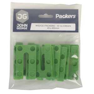 WEDGE PACKERS 45x80mm GREEN BAG OF 10