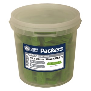 WEDGE PACKERS 45x80mm GREEN TUB OF 50