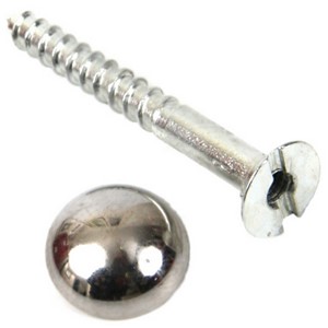 CLAMPAQ MIRROR SCREWS CP TOPS (4NO) 8 x 1