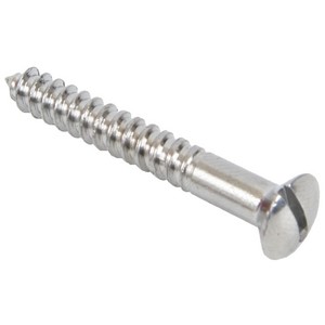 W/SCREW BRASS RAISED HEAD CHROME PLATED 6x1.1/2