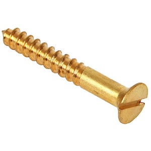 W/SCREW BRASS CSK SELF COLOUR 10x3/4