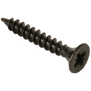TWINTHREAD WOODSCREW BLACK CSK POZI 10x1.1/2