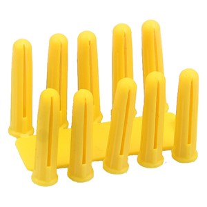PLASTIC PLUGS YELLOW (100no) FOR 4-8g SCREWS