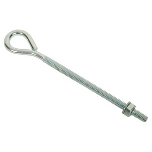 EYEBOLTS 1 NUT & 1 WASHER BZP 6x1/4 (150x6mm)