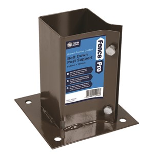 FENCE POST SUPPORT (BOLT DOWN) BROWN 150mmx150mm