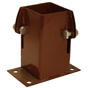 FLUSH FIT SUPPORT (BOLT DOWN) BROWN 100mmx100mm