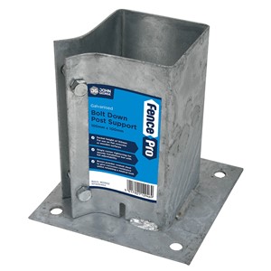 FENCE POST SUPPORT (BOLT DOWN) GALV 100mmx100mm