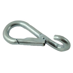 SPRING HOOK TO CRUE ZINC PLATED (4") 100mm