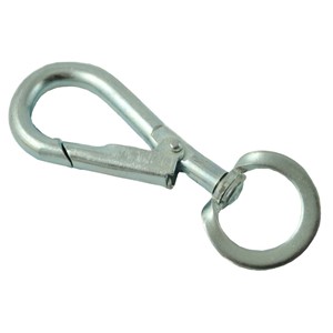 SPRING HOOK TO SWIVEL ZINC PLATED (4") 100mm