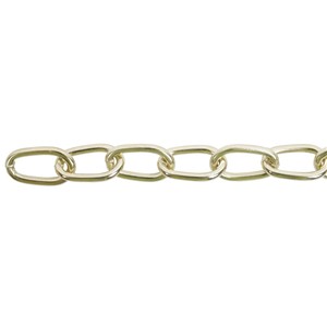 OVAL CHAIN BRASS PLATE 10m REEL 16mm