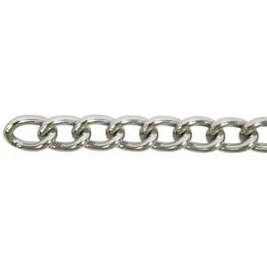 TWISTED CURB CHAIN NICKEL 10m REEL 2.4x15mm