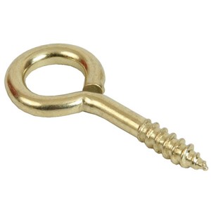 SCREW EYES ELECTRO BRASSED 35x8